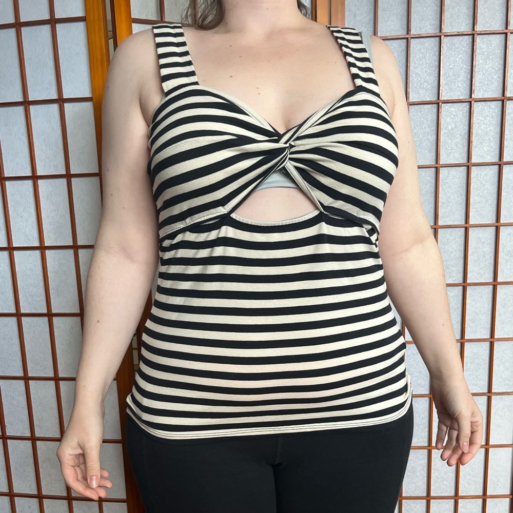 Striped H&M top size large